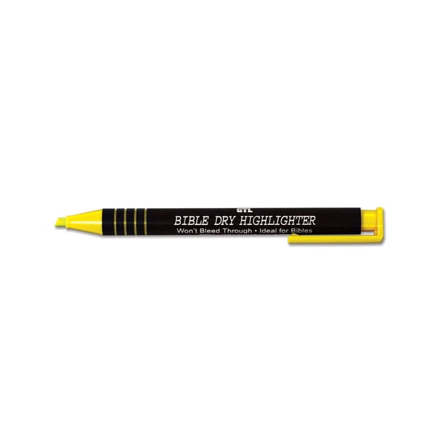 G.T. Luscombe Company, Inc. Yellow Bible Dry Highlighters | No Bleed Eco-Friendly Refillable Dry Highlighters | No Sharpening | No Smearing or Fading | Vibrant Color | 12 Pack of Yellow