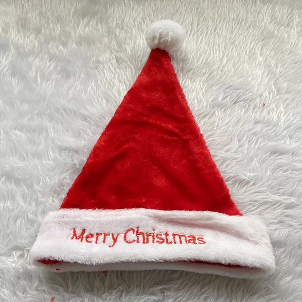 onlyliua Ofertas Del Día Liquidación Prime Suministros de Decoración Navideña Gorro de Peluche Corto de Alta Calidad para Navidad Suministros Navideños Gorro Navideño para Adultos Disfraz de Fiesta