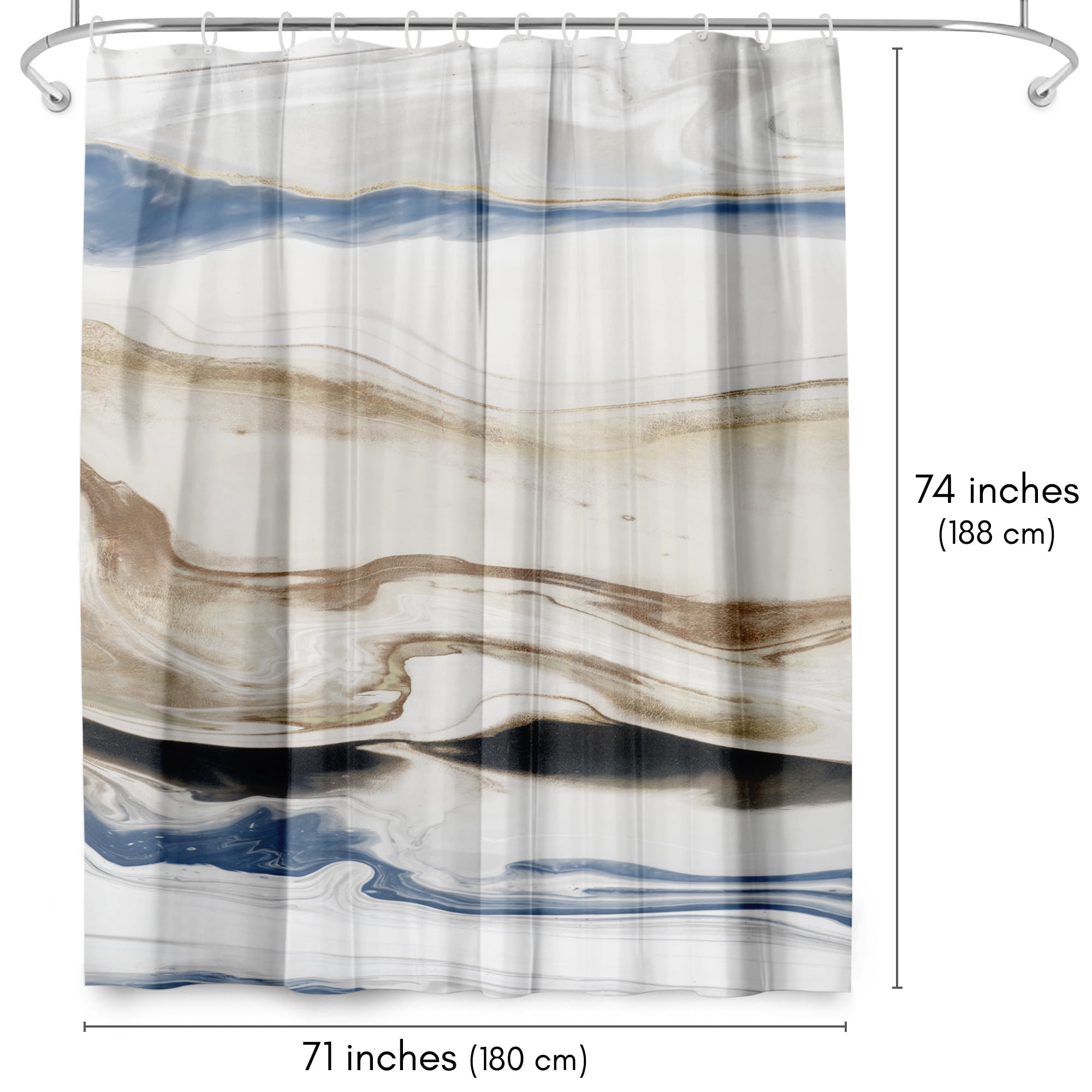 Americanflat 71" x 74" Shower Curtain, Synthesis Ii by PI Creative Art