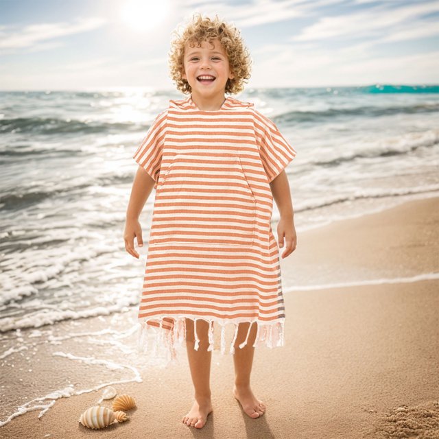 Accesorios de baño Toalla de playa suave de secado rápido que absorbe el agua Toalla de playa para surfear en la playa Capa con capucha para niños Capa de toalla de playa de algodón