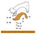 thumbnail image 3 of For 00-05 Celica Front Splash Shield Inner Fender Liner Panel Left Driver Side, 3 of 4