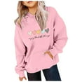 thumbnail image 2 of PMVFHDE Chandails en Molleton à Col Rond Fille Graphique Enfants Filles Chemise de Sport Garçon Fille Décontractée à Capuche Chandail avec Poche Adapté pour Ados Filles Garçons Rose, 5-6 Ans, 2 of 3