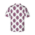 thumbnail image 3 of Balery Cute Number 8 Print Men's Hawaiian Shirts Short Sleeve Beach Shirt Relaxed Fit Vacation Button Down Shirts-Small, 3 of 9