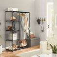 thumbnail image 2 of Songmics Home Closet Organizer with Hanging Rod & Shelves, Space-Saving Freestanding Portable Wardrobe for Bedroom, Black, 2 of 6