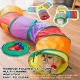 thumbnail image 1 of AAOMASSR 1pc Colorful Cat Toy Tunnel With Bell Ball  Interactive Play Toy For Kitten  Pet Product, 1 of 1