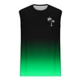 thumbnail image 4 of Njoeus Gradient Color Men's Sports Tank Tops Summer Hawaiian Palm Tree Graphic Beach Shirts for Men Casual Sleeveless Muscle Shirts for Gym Workout Running S-XXL Green Summer Savings, 4 of 4