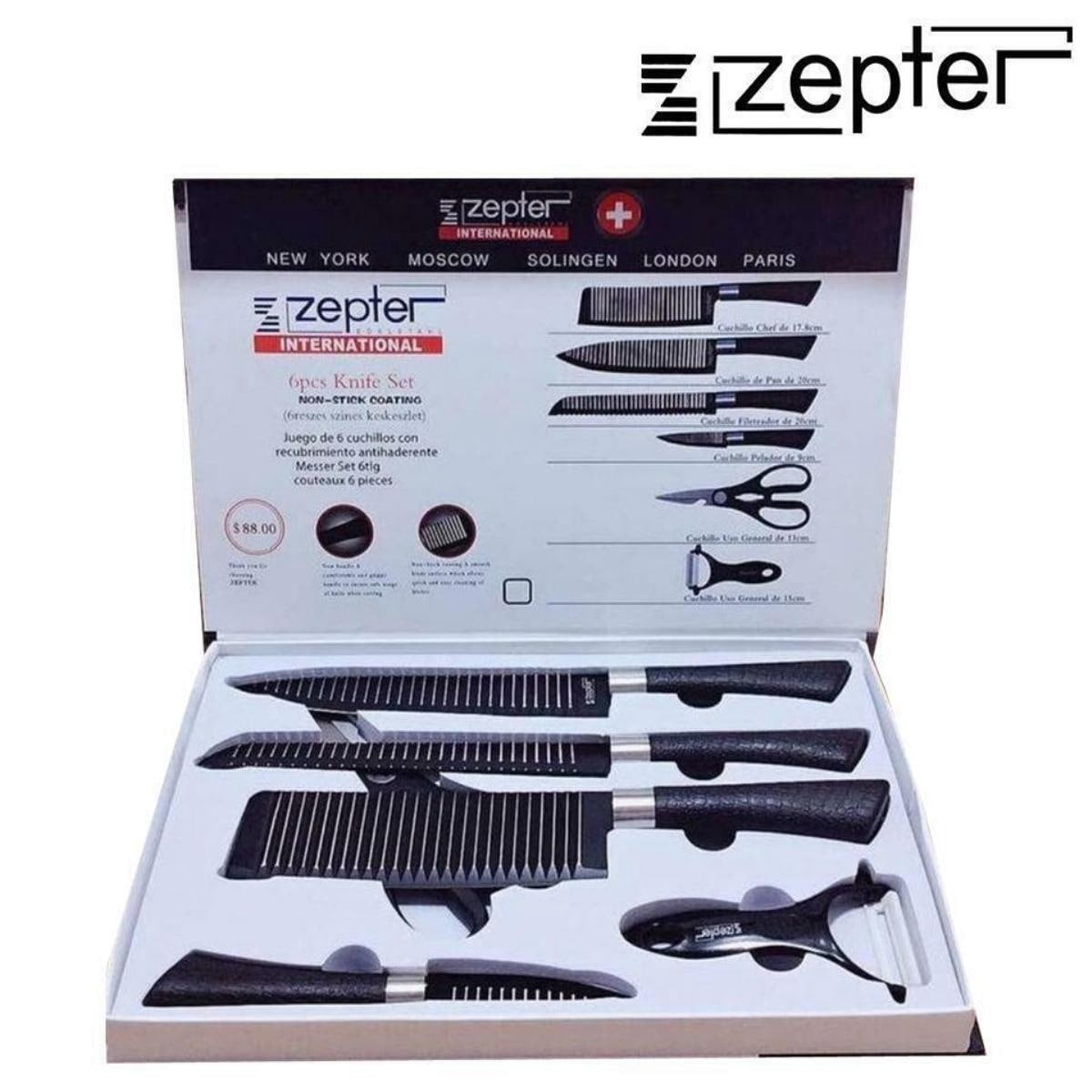 Zepter 6-Pc Knife Set | Kitchen shears for retail - Walmart