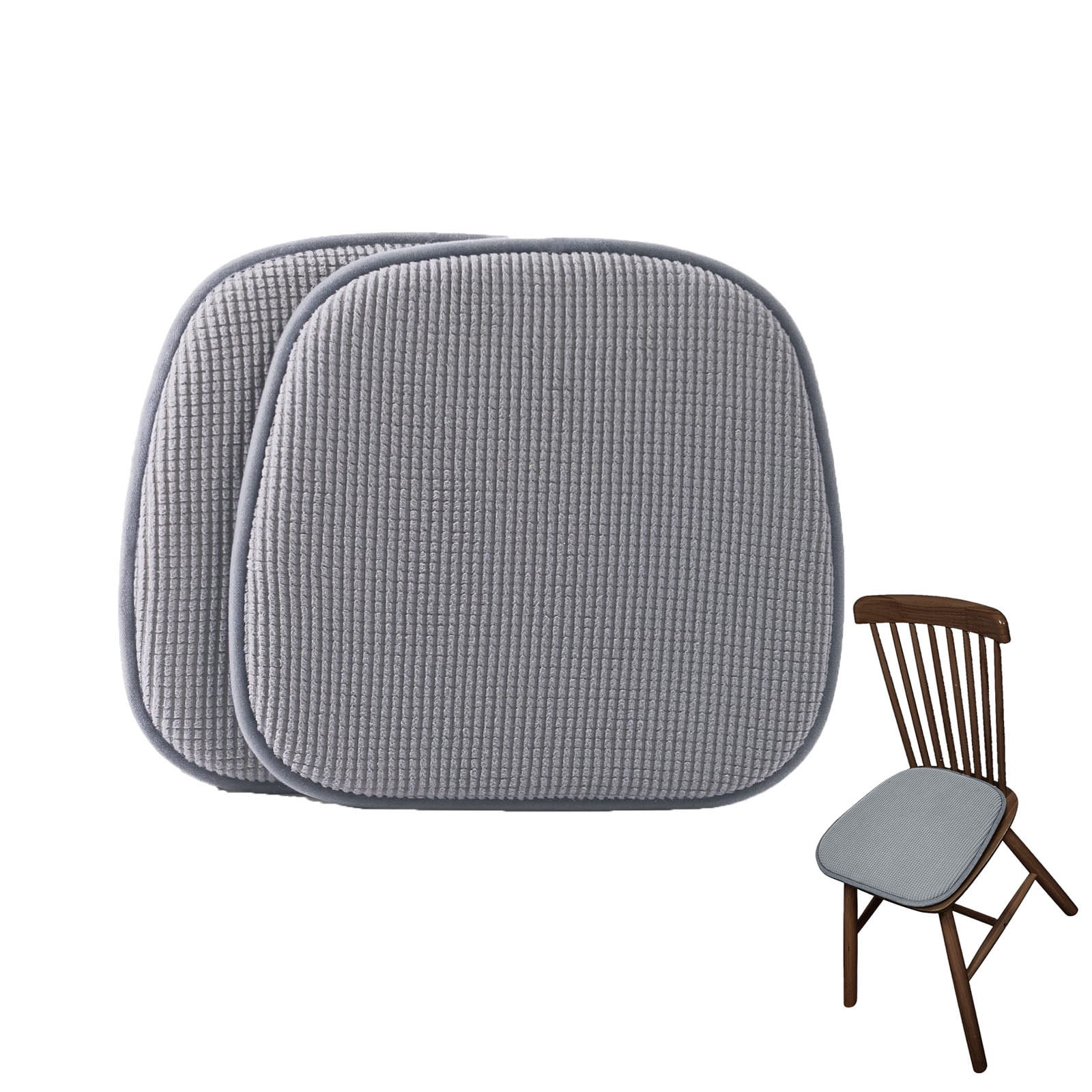 Augld 14x14 Metal Chair Cushion Set of 2 Memory Foam School Chair Cushion  Small U Shape Seat Cushion Navy