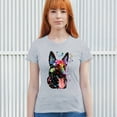 thumbnail image 3 of Tee Hunt Dean Russo German Shepherd T-Shirt Colorful Dog Best Friend Women's T-Shirt Tee, Gray, Large, 3 of 5