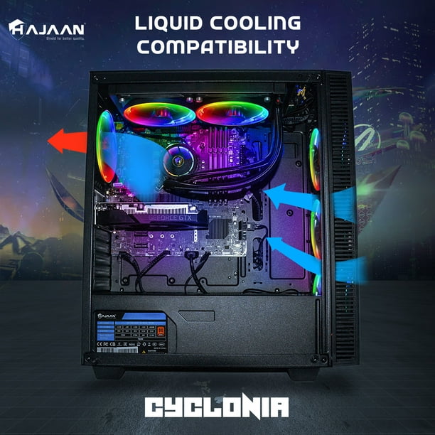 HAJAAN Gaming Desktop Computer PC, Liquid Cooled