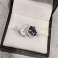 thumbnail image 6 of Natural Amethyst Ring, Raw Amethyst Gemstone Ring, Feb Birthstone, Crescent Moon, 925 Sterling Silver, Womens Ring, Christmas, Thanksgiving, Handmade, Statement Jewelry, Rough Gemstone Jewelry, 6 of 6