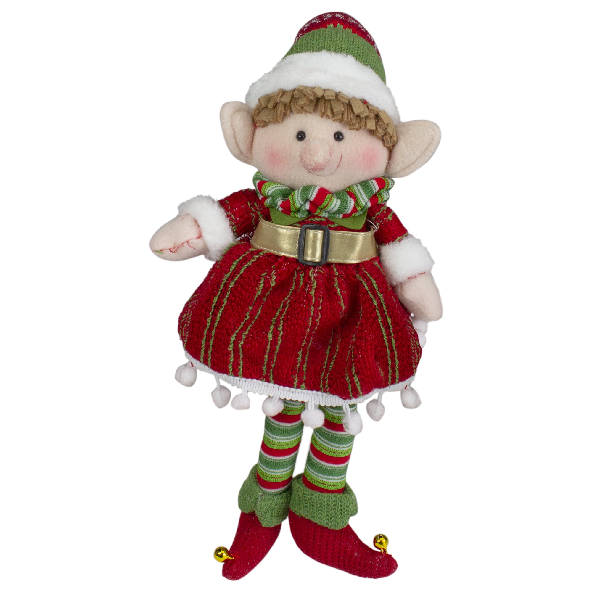 Details about   Set of 2 Christmas Posable Plush Doll Elf Holiday Characters Boy Girl 24" Dolls 