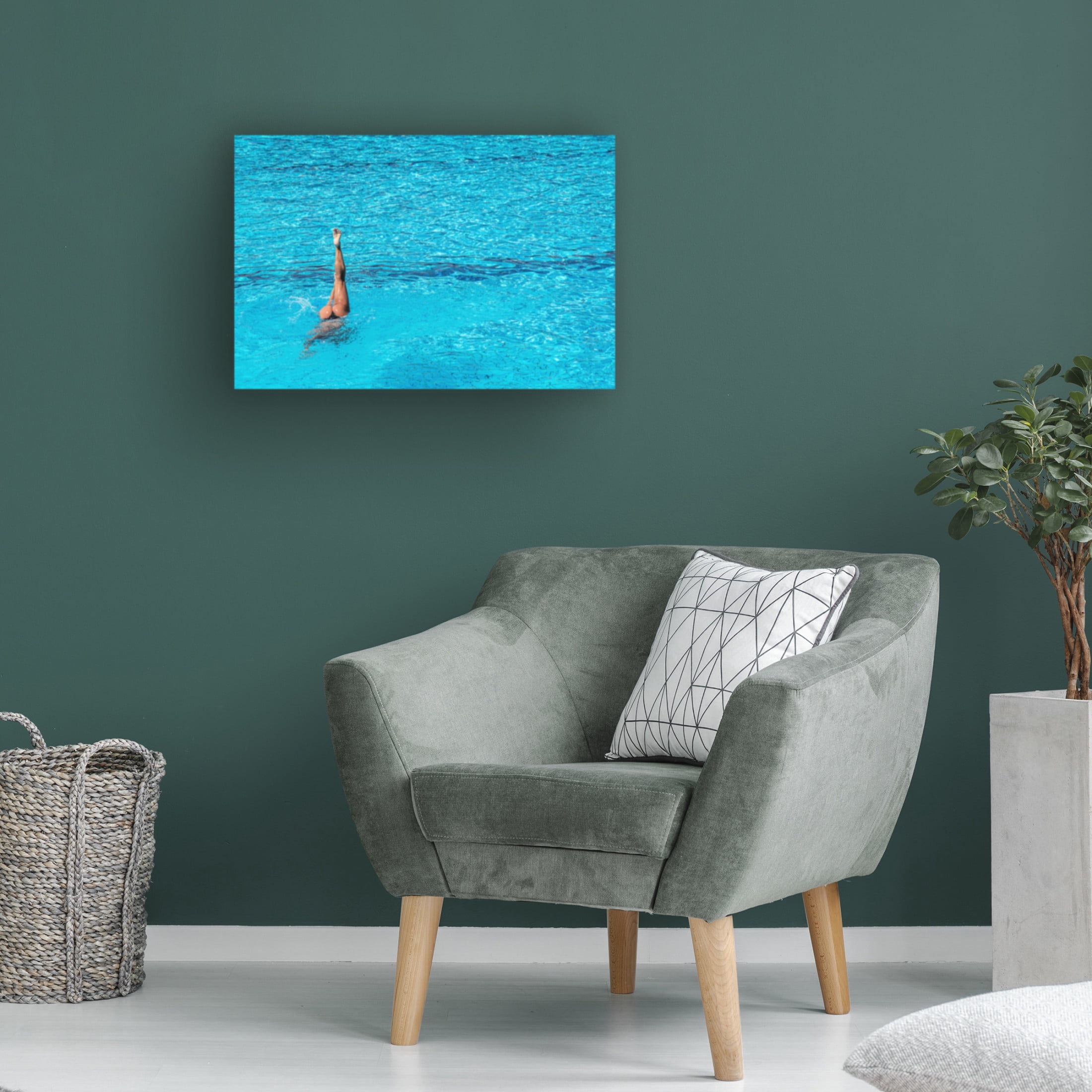 Trademark Fine Art Linda Wride synchronised swimming practice Canvas Wall Art