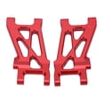 thumbnail image 1 of RC Alloy Rear Lower Arm, Wear Resistant RC Rear Lower Swing Arm High Strength Easy Installation With 4 Aluminum Posts For 1/10 RC Car Red, 1 of 8