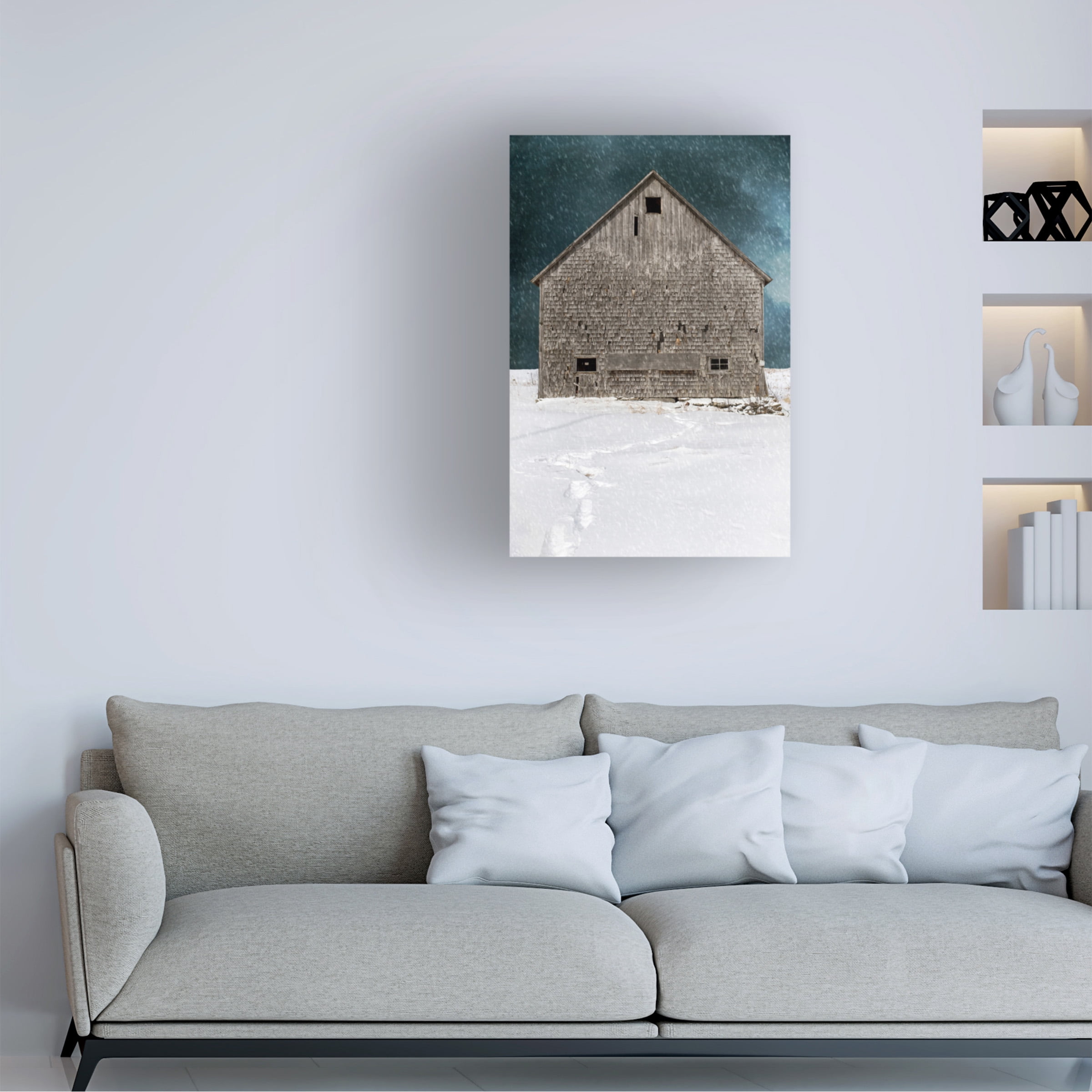 Edward M Fielding 'Old Barn' Canvas Art
