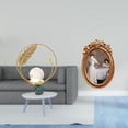 thumbnail image 2 of Estatua de bola de cristal,Estatuas de bolas de cristal para decoración del hogar,escritorio,interior,Escultura de bola de cristal,figura decorativa de hierro,Marco de fotos,Marco de fotos, 2 of 8