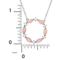 thumbnail image 3 of Brilliance Fine Women's Sterling Silver Cubic Zirconia and Created Opal Circle Pendant 18" Chain, 3 of 3