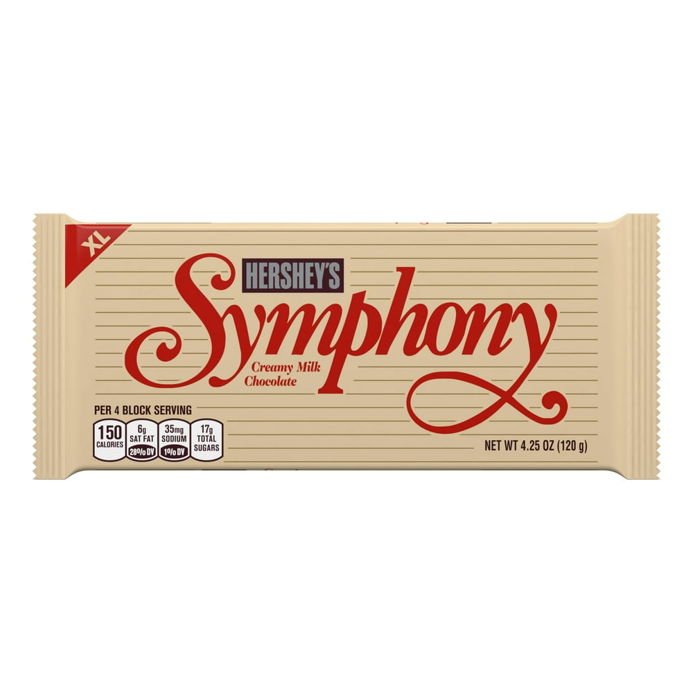 Hershey's Symphony Milk Chocolate XLarge Bar, 4.25 Oz.
