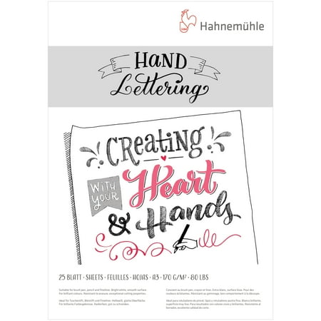 UPC: 4011367105761 | Hahnemuehle Hand Lettering Block 25 Sheets 11.6 x 16.4