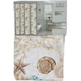 thumbnail image 3 of Serafina Home Decor Beige, Blue And White Seashell And Coral Shower Curtain For The Bathroom, 70" x 72", 3 of 3