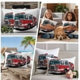 thumbnail image 5 of Red Fire Truck Outdoor Waterproof Pillow Covers, Funny Cute Car Decorative Rectangle Throw Pillowcase Sofa Cushion Sham for Patio/Couch/Chair, 20"x12" 2 Pack, 5 of 8