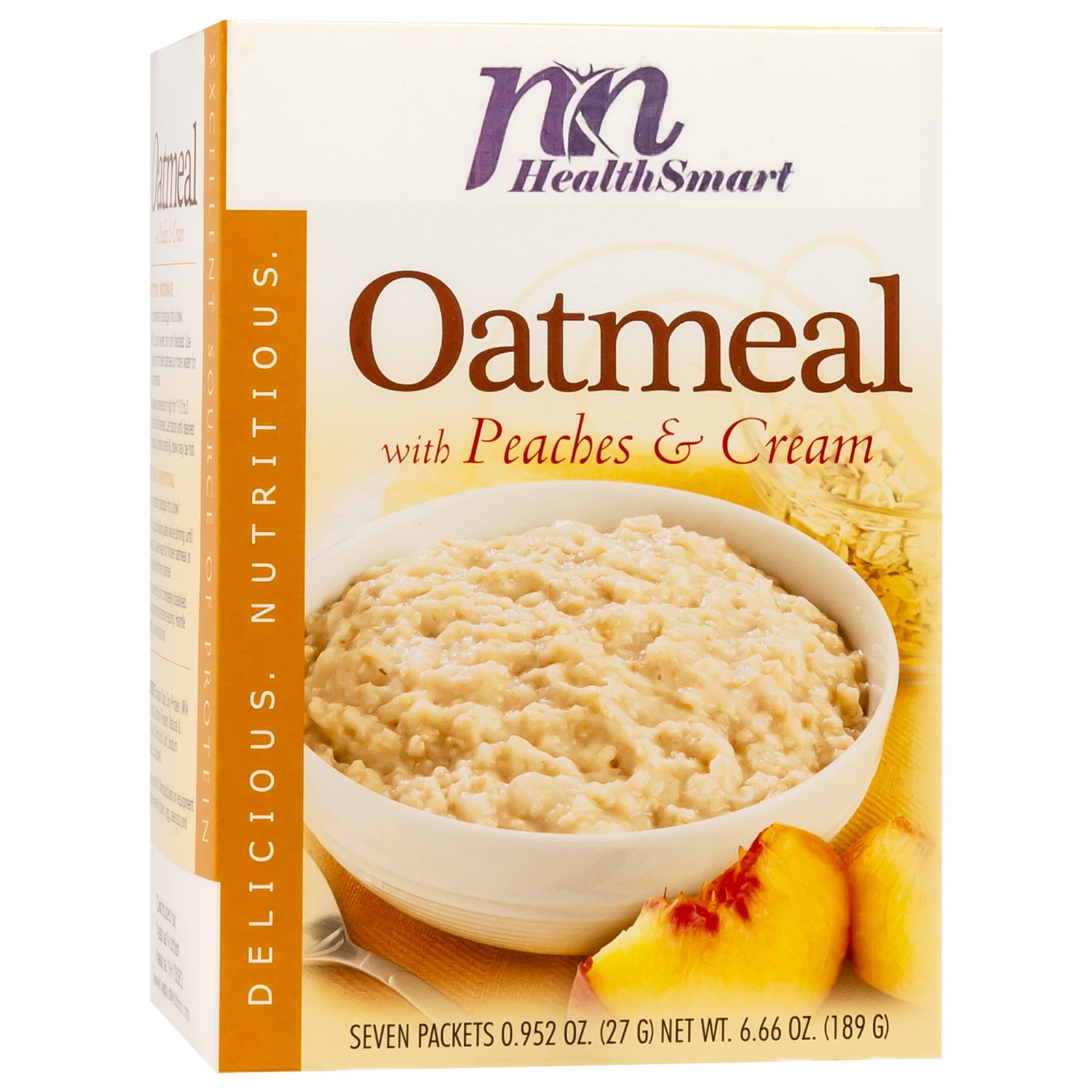 HealthSmart High Protein Diet Oatmeal Peaches & Cream Instant Hot