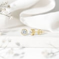 thumbnail image 5 of Rosec Jewels IGI Certified Lab Grown Diamond Stud Earrings with Screw Back - 2 Carat - E-VS1 Quality - with Jewelry Box, 14K Yellow Gold, 5 of 9
