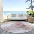 thumbnail image 6 of Addison Rugs Chantille Indoor/Outdoor Contemporary Organic Merlot Washable Round Rug, 8' x 8', 6 of 6