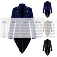 thumbnail image 3 of LEKWK Mens Tailcoat Gothic Steampunk Costume Vintage Victorian Jacket Medieval Vampire Classic Cosplay Festival Themed Party Halloween Costume, 3 of 7