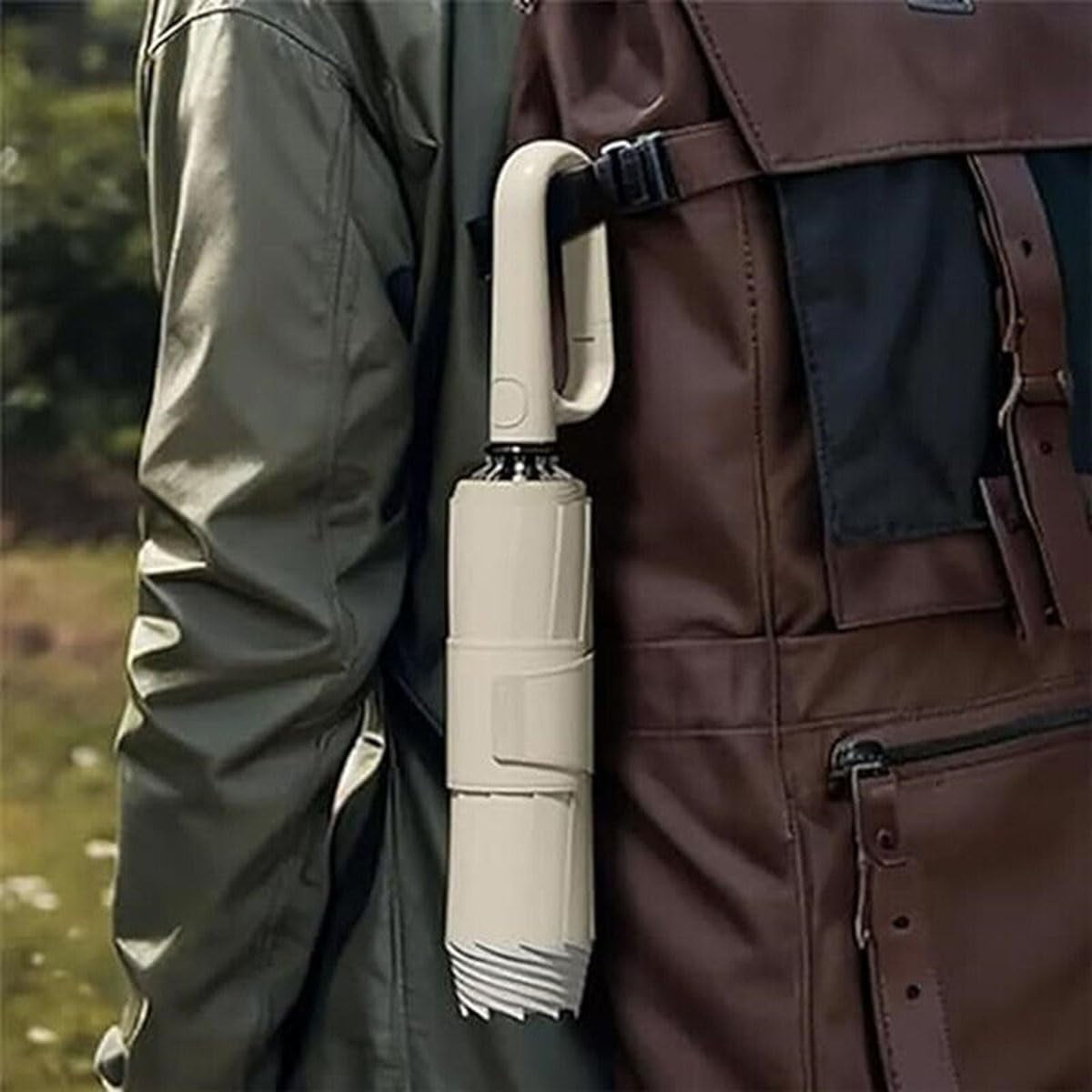 2024 New Ring Buckle Umbrella,Reflective Safety Strip,Sturdy Windproof,Travel Portable Windproof Umbrella,Reverse Automatic Umbrella for Rain & Sun