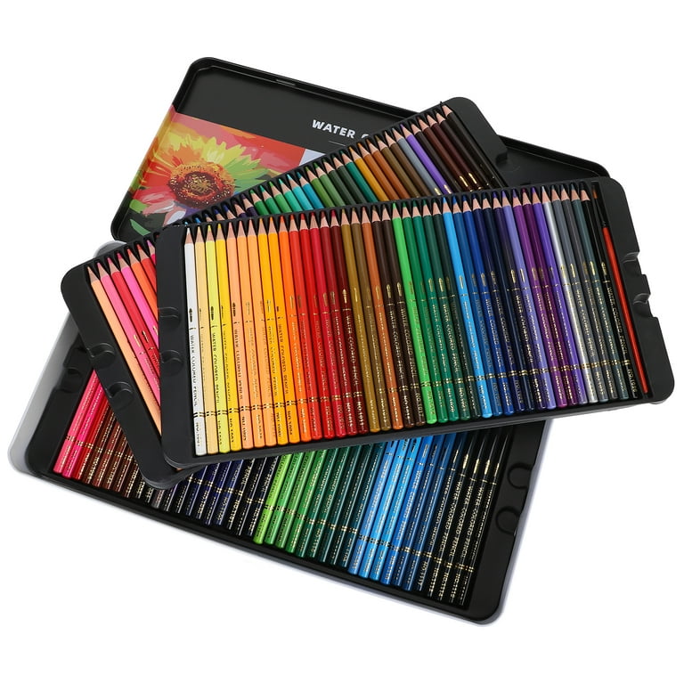 AGPTEK Drawing Pencils Set, 75-Piece Art Supplies Color Drawing Pencils Set  Contains Sketch Pencils, Charcoal Pencils, Water Colored Pencils and Metal