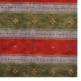 thumbnail image 5 of Rugsotic Carpets Hand Knotted Wool Area Rug 5'x8' Green Blue Contemporary Rectangle Indoor Rug for Living Room, Bedroom Antimicrobial L00212, 5 of 5