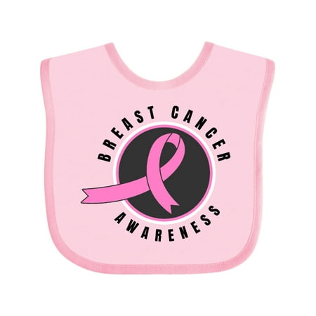 

Inktastic Breast Cancer Awareness with Pink Ribbon Gift Baby Boy or Baby Girl Bib