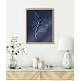 thumbnail image 3 of Blake Modern Blue Botanical Line Sketch Print 3 16 in x 20 in Framed Drawing Art Prints, by Kate and Laurel, 3 of 6