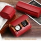 thumbnail image 5 of Estuche de Viaje para Reloj Uxcell para Hombres, Estuche de Reloj de Cuero, Caja de Almacenamiento de Reloj Portátil para Navidad, Cumpleaños y Aniversario, 2 Slots (Rojo), 5 of 7
