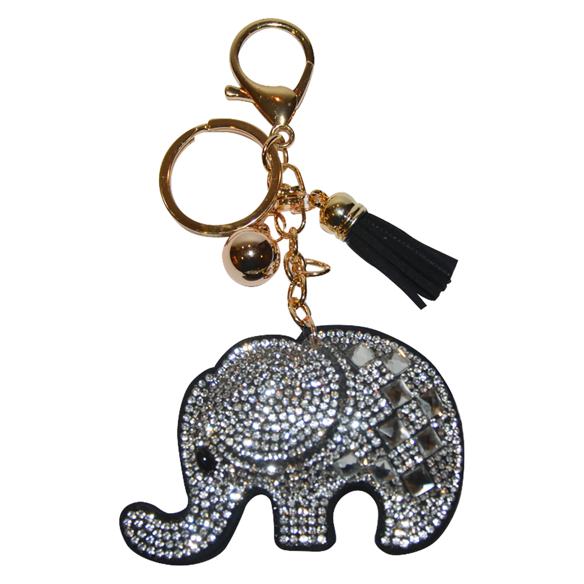 Shiny Rhinestone Elephant Keyring Charming Purse Pendant Keychain Creative Gift 
