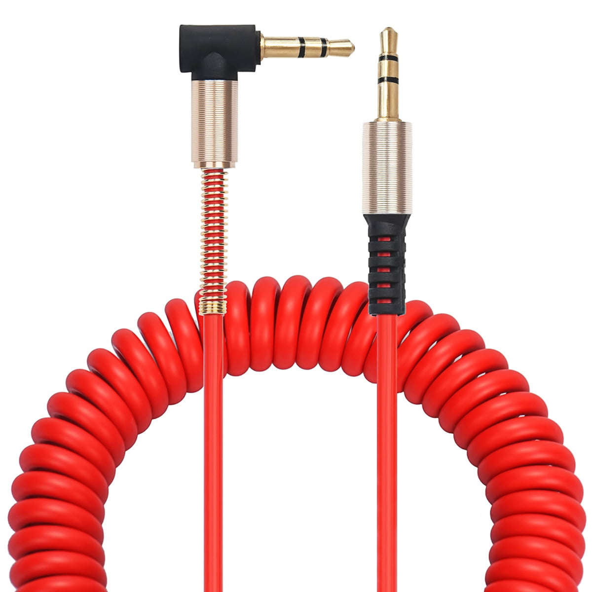 Aux Cord (5ft), 90 Degree 3.5mm Aux Male to Male Stereo Audio Cables