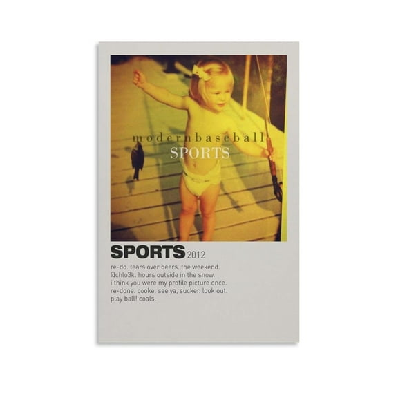 Modern Baseball - Sports Canvas Poster Wall Art Decor Print Picture Paintings For Living Room Bedroom Decoration Unframed 12x18inch(30x45cm)