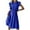 Blue, variant on IROINNID Empire Dress For Women 1/4 Sleeve Round Neckline Casual Summer Knee-Length Dress For Beach Strapless Dress