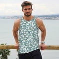 thumbnail image 6 of KLL Gouache Flowers Print Men's Muscle Gym Workout Stringer Tank Tops Bodybuilding Fitness T-Shirts Tank Tops Men-Medium, 6 of 7