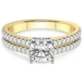 thumbnail image 3 of 4 Carat IGI Certified Cushion Shape Lab Grown Diamond Engagement Ring | 14K Yellow Gold |Tosca Secret Halo Double Band Diamond Ring | FG-VS1-VS2 Quality Friendly Diamonds, 3 of 4