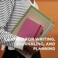 thumbnail image 5 of Sakura Notebook Ruled A5 - Japanese-Inspired Lined Notebook for Effortless Writing - 140 GSM Paper - Hardcover - Built-In Pen Holder - Expandable Inner Pocket - 5.1 x 8.3" - Pine Needle, 5 of 7