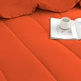 thumbnail image 6 of 5 Piece Luxury Thicker Pattern Comforter Set, 800 TC, 100% Egyptian Cotton, Full/Queen Size Orange Solid Color, 6 of 6