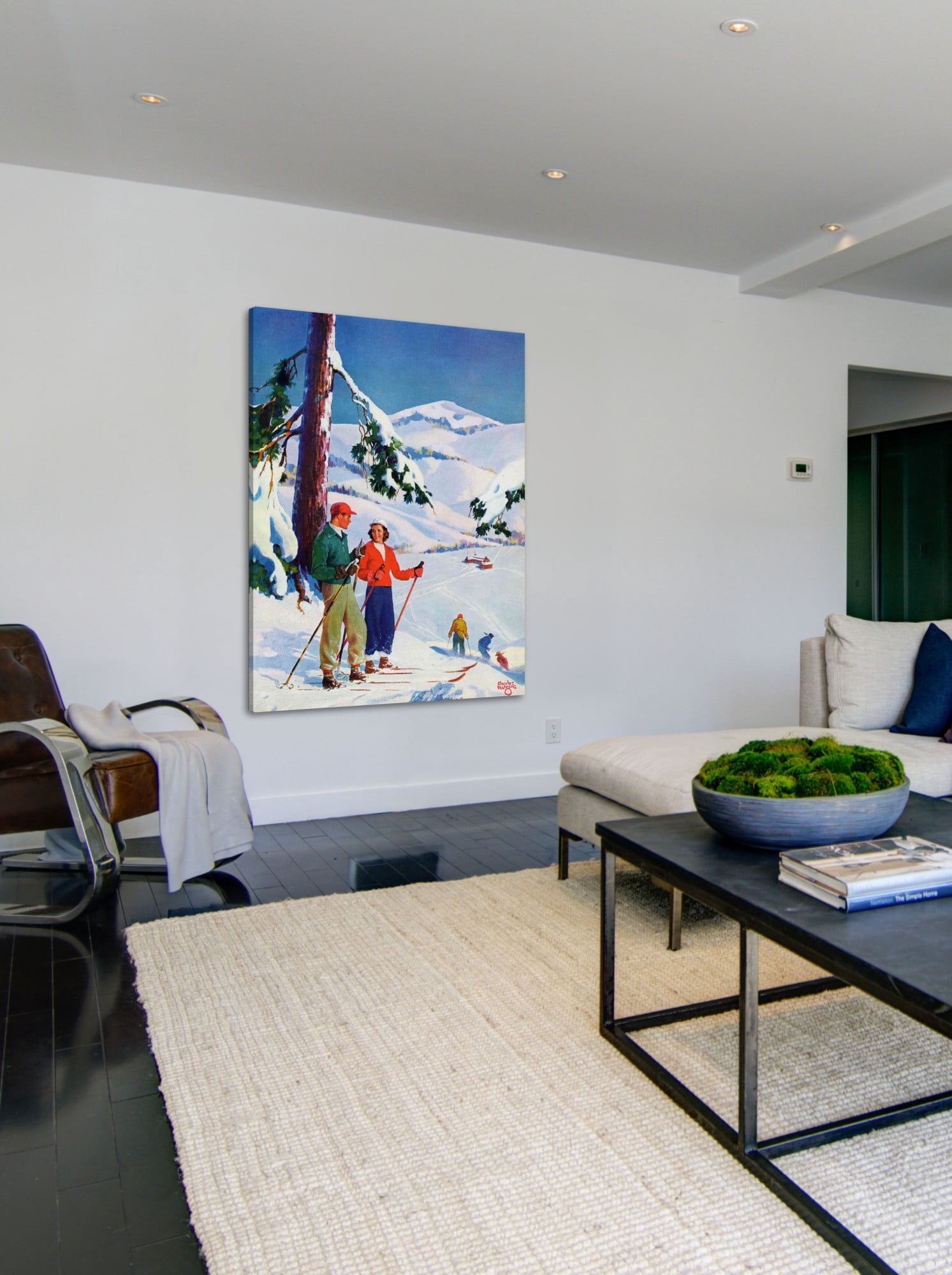 Marmont Hill Ski Break by Charles Hargens Painting Print on Wrapped Canvas