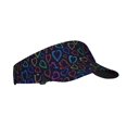 thumbnail image 2 of Daiia Colored Hearts Pattern Sport Sun Visor Hats Visor Cap Adjustable Empty Top Baseball Cap Cotton Ball Caps for Women and Men, 2 of 8