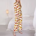 thumbnail image 3 of Rateoe Maple Leaf Pattern Womens Pajamas Set Long Sleeve Sleepwear Button Down Nightwear Soft Cotton Pj Lounge Sets-XX-Large, 3 of 7