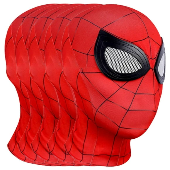 Máscara día de Muertos SpiderRed01 5Pzas 59cm Ø Poliéster Rojo Máscara Spiderman.