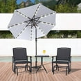 thumbnail image 5 of ABCCANOPY 9ft Patio Solar Umbrella LED Outdoor Umbrella with Tilt and Crank, Light Gray, 5 of 10