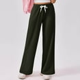 thumbnail image 5 of jobturf Women's Wide Leg Sweatpants Comfy Athletic Elastic High Waisted Lounge Pants Drawstring Casual Loose Yoga Pants with Pockets 2024 Army Green XXL 12, 5 of 8