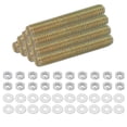 thumbnail image 1 of Unique Bargains M6 Carbon Steel Fully Threaded Rods, 25 Set 40mm/1.6" L Threaded Studs, Colored Zinc Tone, 1 of 4
